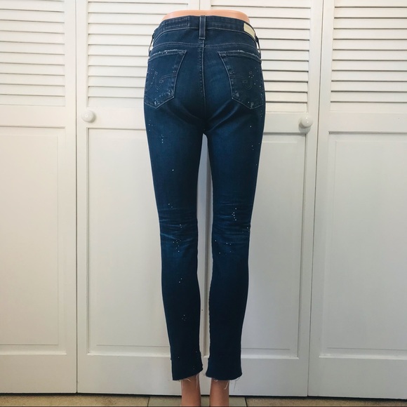 AG ADRIANO GOLDSCHMIED Blue Distressed The Legging Ankle Skinny Jeans Size 27R - Picture 10 of 10